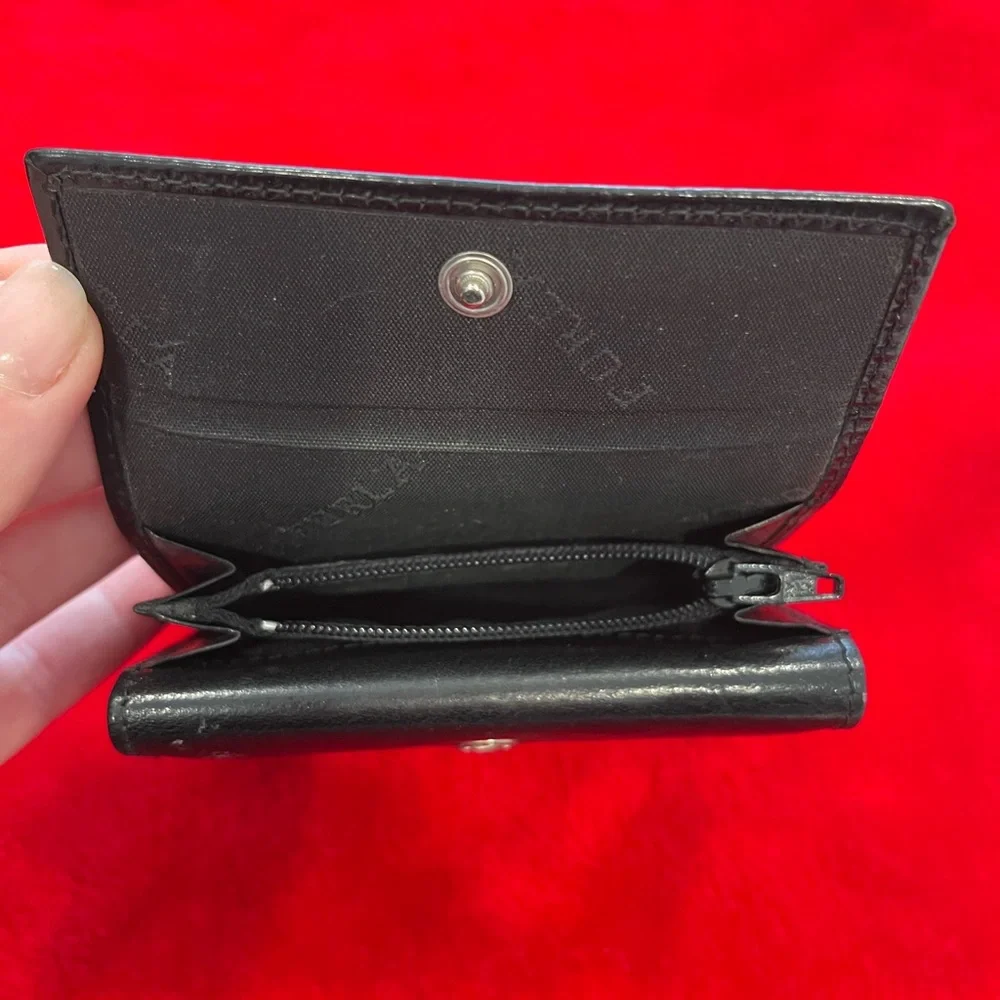 Furla Black Leather Wallet Made in Italy - Picture 5 of 6